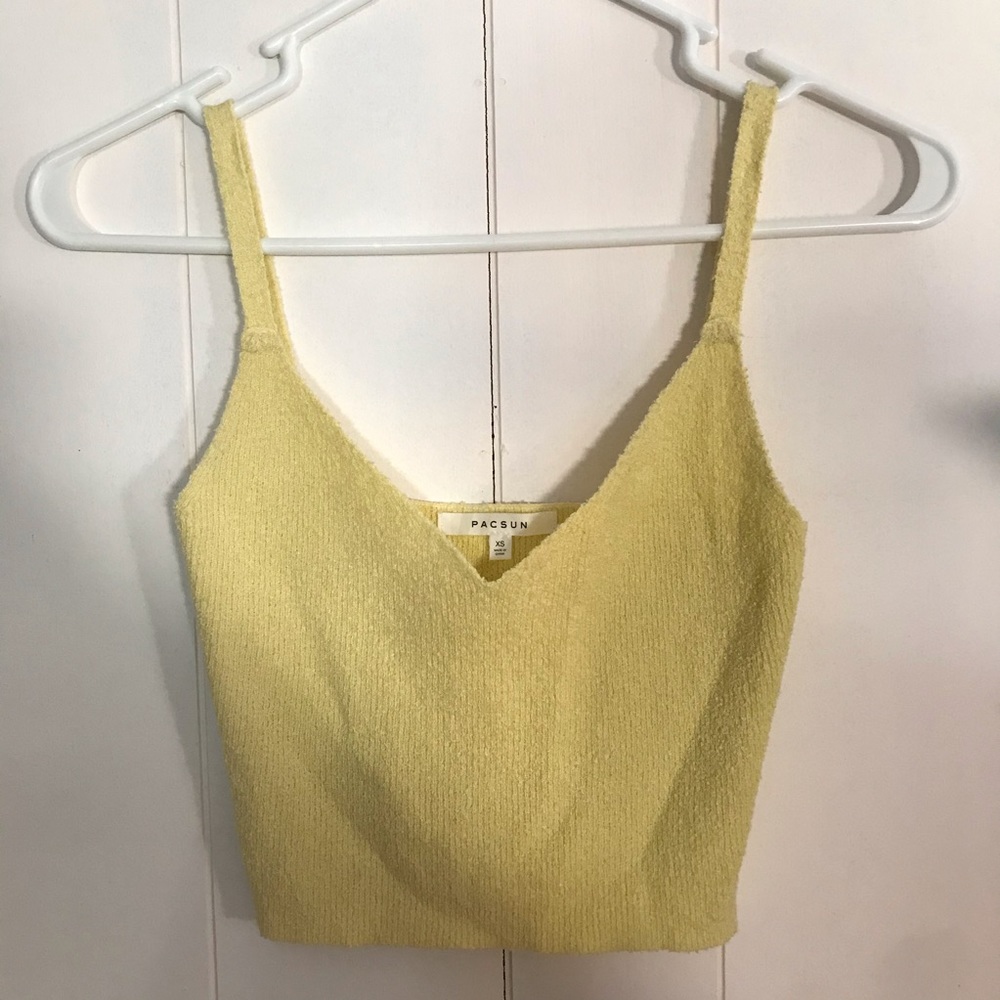 light yellow cropped tank
